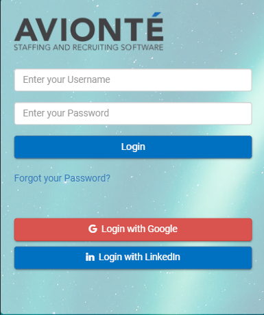 Avionte login mobile display