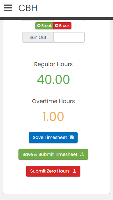 Timesheet Manager submit check